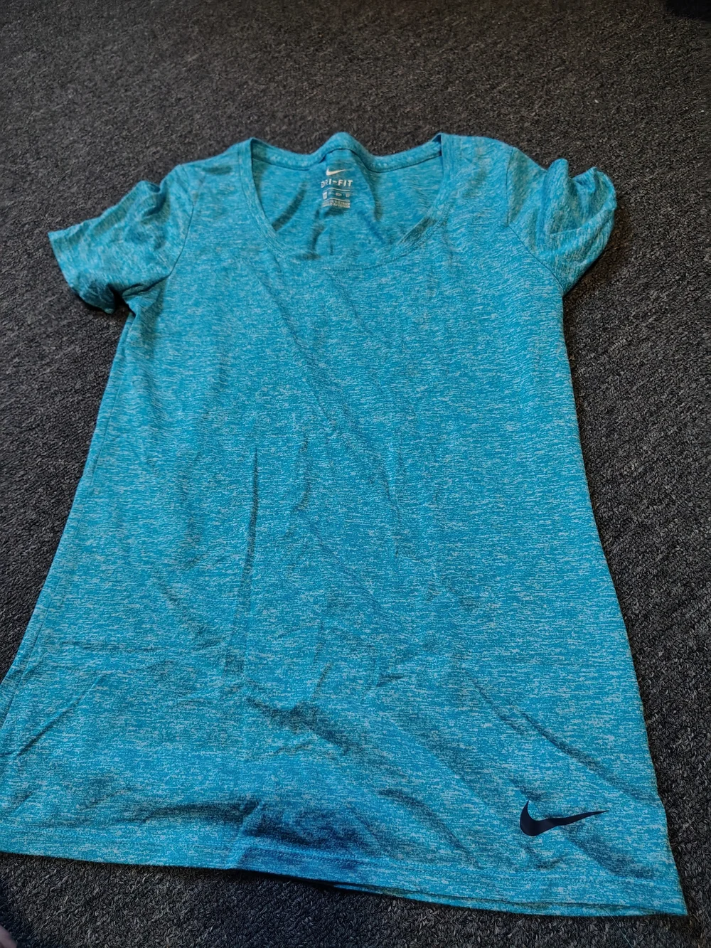 Nike Dri-FIT Heathered Teal Blue Women's Top